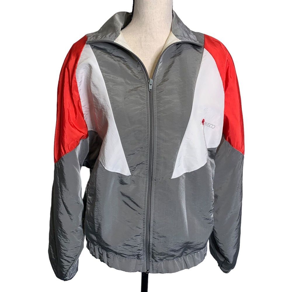Zwickel Bomber Mens‎ Medium Windbreaker Color Block Jacket Lined USA Vintage